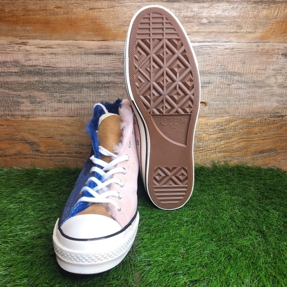 New Converse Tri Panel x Chuck 70 Hi 'Navy Blue/Baby Pink' 166319C - Picture 9 of 10